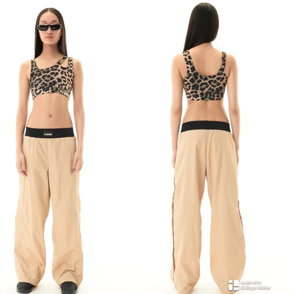 P.E. Nation Azzurra Nylon Pant in Beige NWT
